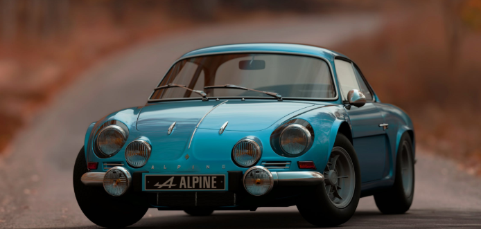 Blue classic car